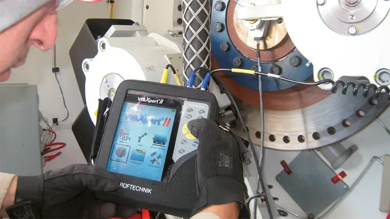 Medición de vibraciones con equipo Pruftechnik